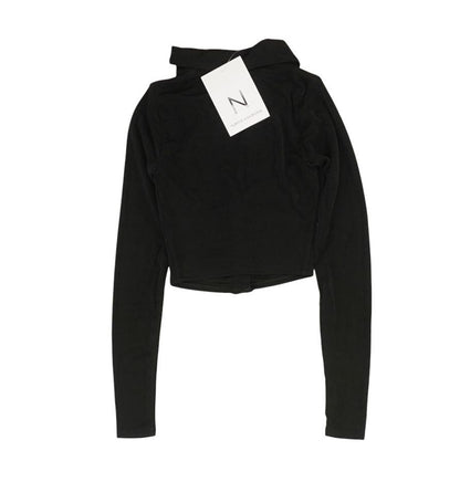 Black Cropped Blouse