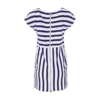 White Striped Mini Dress