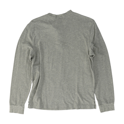 Gray Solid Henley T-Shirt