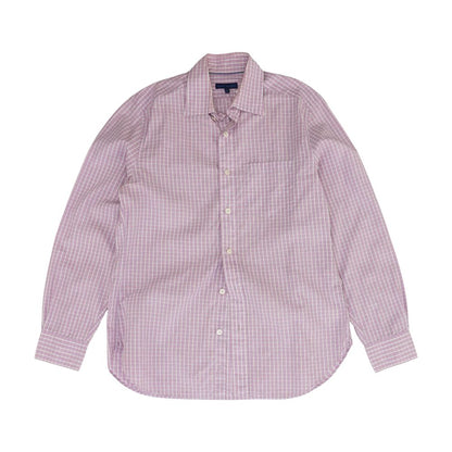 Purple Check Long Sleeve Button Down