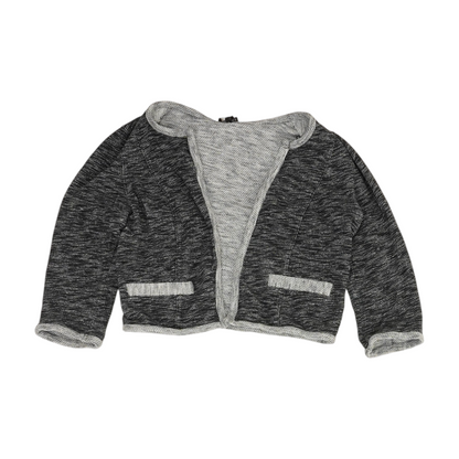 Gray Abstract Cardigan Sweater