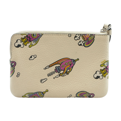Cream Wristlet Wallet