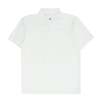 White Solid Short Sleeve Polo