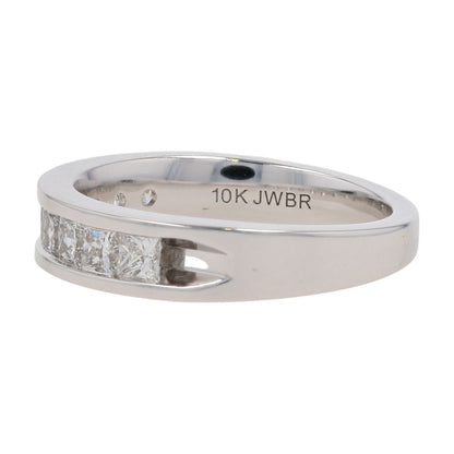 1 Ct 10K White Gold Lab Grown Diamond Princess Cut Channel Set Band