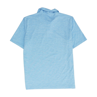 Blue Striped Short Sleeve Polo