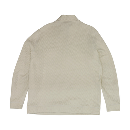 White Solid 1/4 Zip Pullover