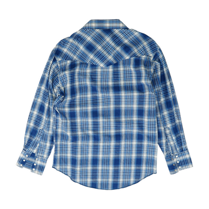 Blue Plaid Long Sleeve Button Down