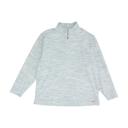Gray Solid 1/4 Zip Pullover