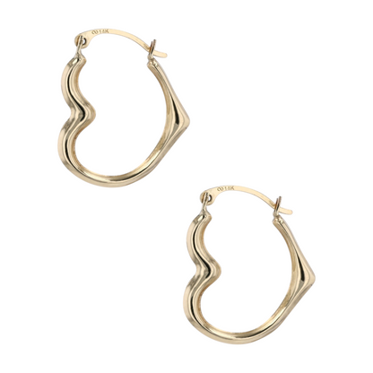 14K Yellow Gold Hoop Earrings