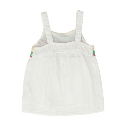White Color Block Dress