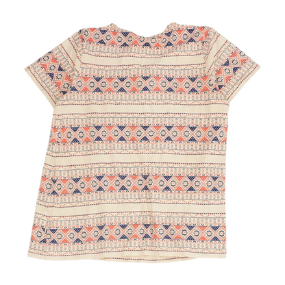 Beige Print Blouse