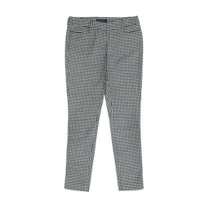 Black Houndstooth Tapered Pants