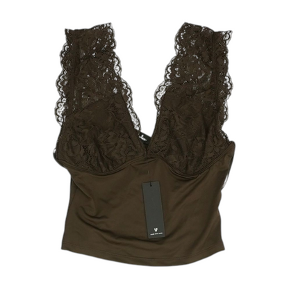 Brown Cropped Blouse