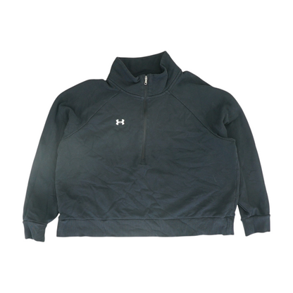 Black Solid 1/4 Zip Pullover