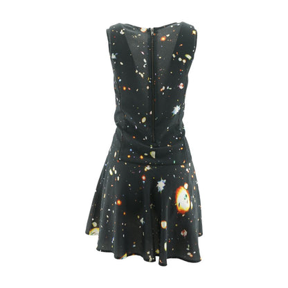 Black Graphic Mini Dress