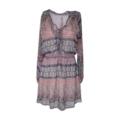 Green Print Mini Dress