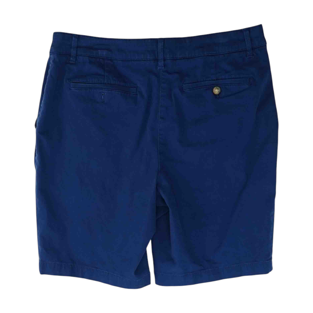 Navy Solid Casual Shorts