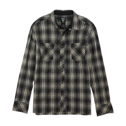 Gray Plaid Long Sleeve Button Down