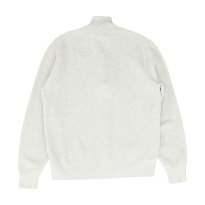 Gray Solid 1/4 Zip Sweater