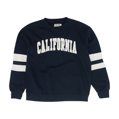 Navy Solid Sweatshirt Pullover