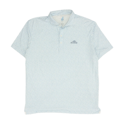 White Floral Short Sleeve Polo