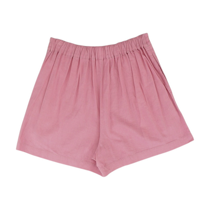 Pink Solid Chino Shorts