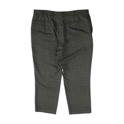 Gray Plaid Regular Pants