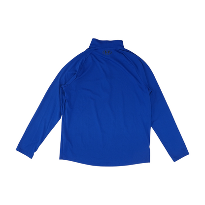 Blue Solid 1/4 Zip Pullover