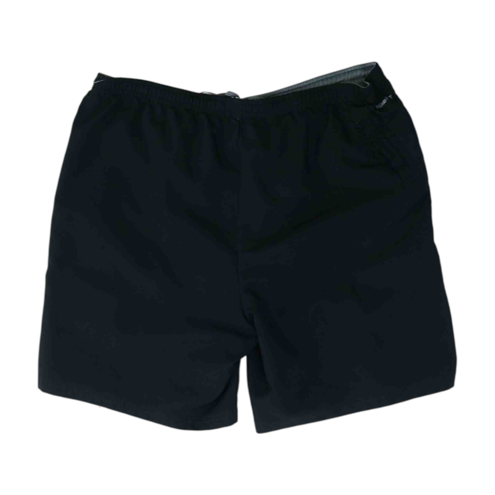 Black Solid Active Shorts