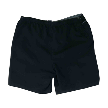 Black Solid Active Shorts