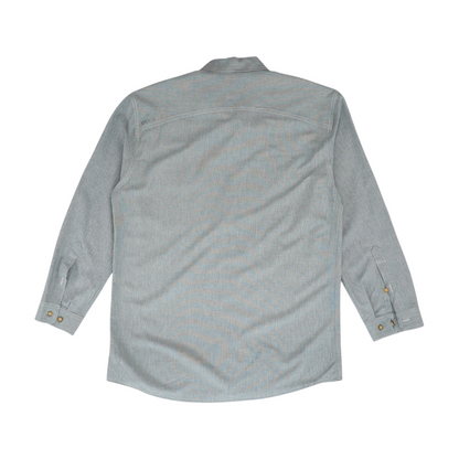 Blue Solid Outdoor Button Down