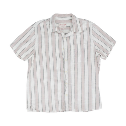 Pink Striped Short Sleeve Button Down