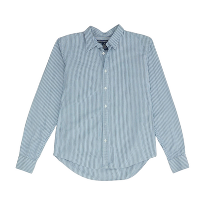 Blue Striped Long Sleeve Button Down