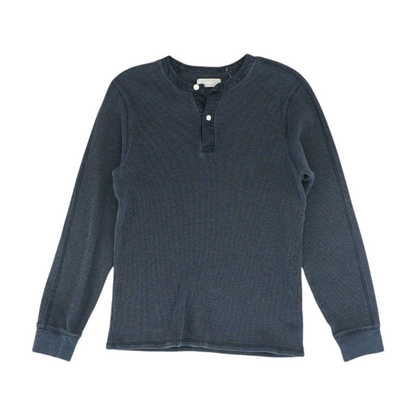 Navy Solid Henley T-Shirt