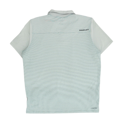 Green Striped Short Sleeve Polo