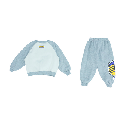 Gray Abstract Long Sleeve Set