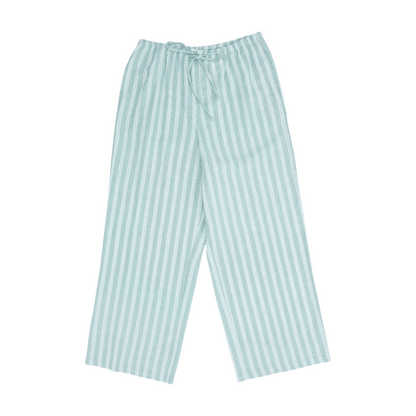 Green Striped Wide Leg Pants