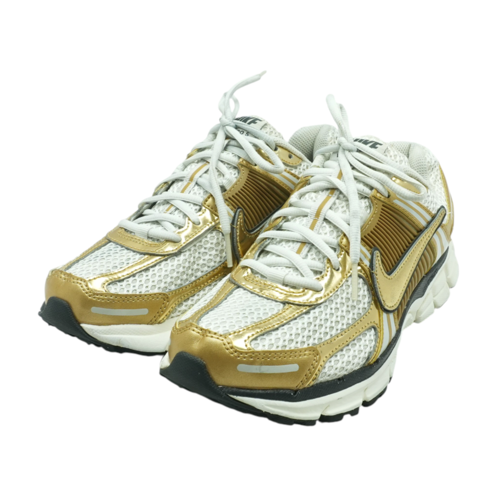Zoom Vomero 5 Metallic Gold Low-Top Athletic Shoes