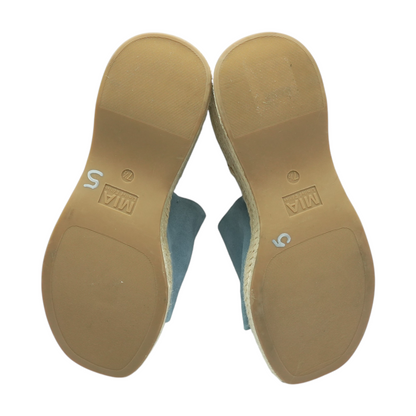 Blue Wedged Sandals