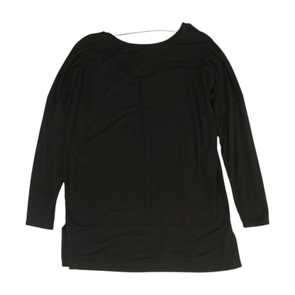 Black Solid Long Sleeve Blouse