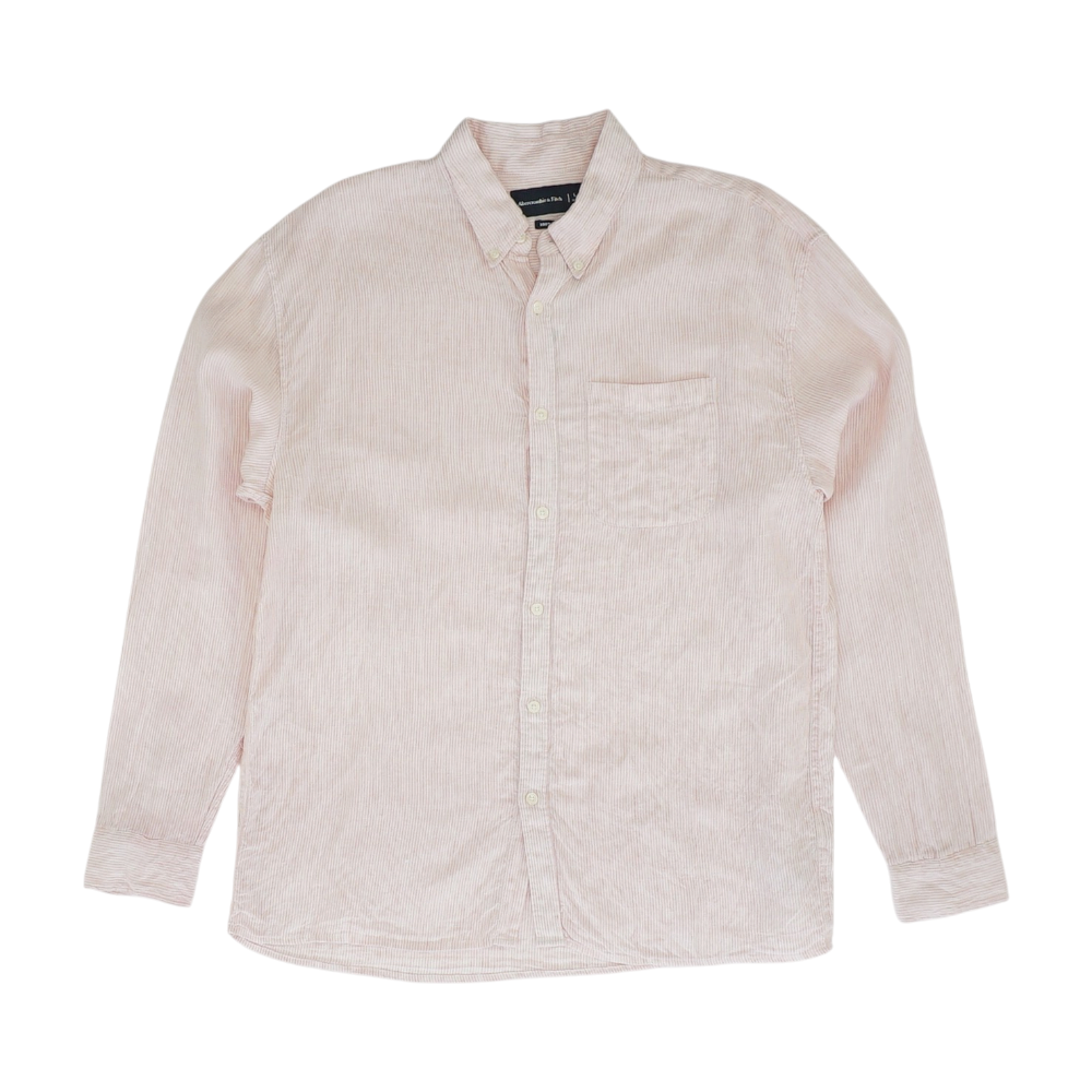 Pink Tall Striped Long Sleeve Button Down