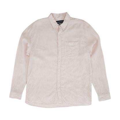 Pink Tall Striped Long Sleeve Button Down