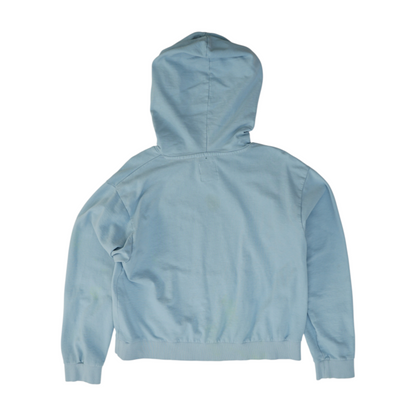 Blue Solid Hoodie Pullover