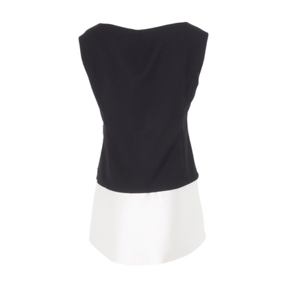 Black Color Block Mini Dress