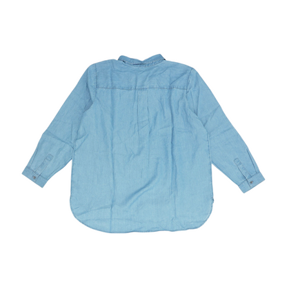 Blue Petite Button Down