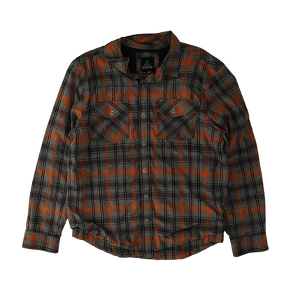 Gray Plaid Flannel Button Down