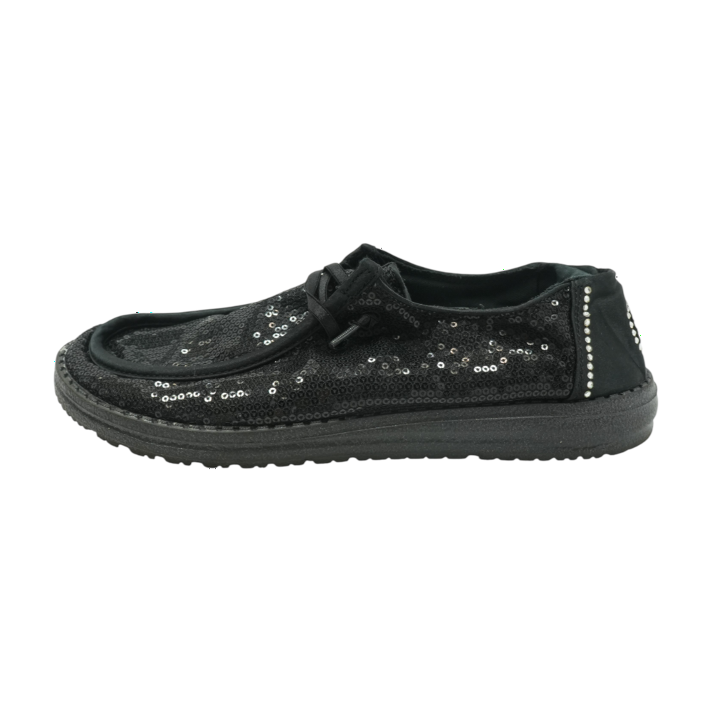 Hey Dude Black Slip-On Flats – Image 1