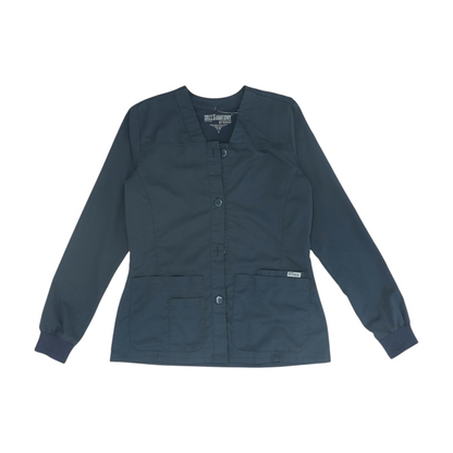 Charcoal Solid Scrub Jacket