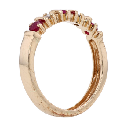 14K Yellow Gold Diamond Band Ring