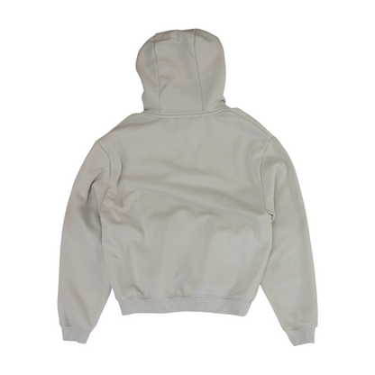 Beige Solid Hoodie Pullover